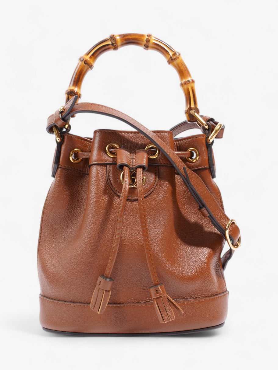 Gucci Diana Bucket Bag Brown Leather Mini Image 1