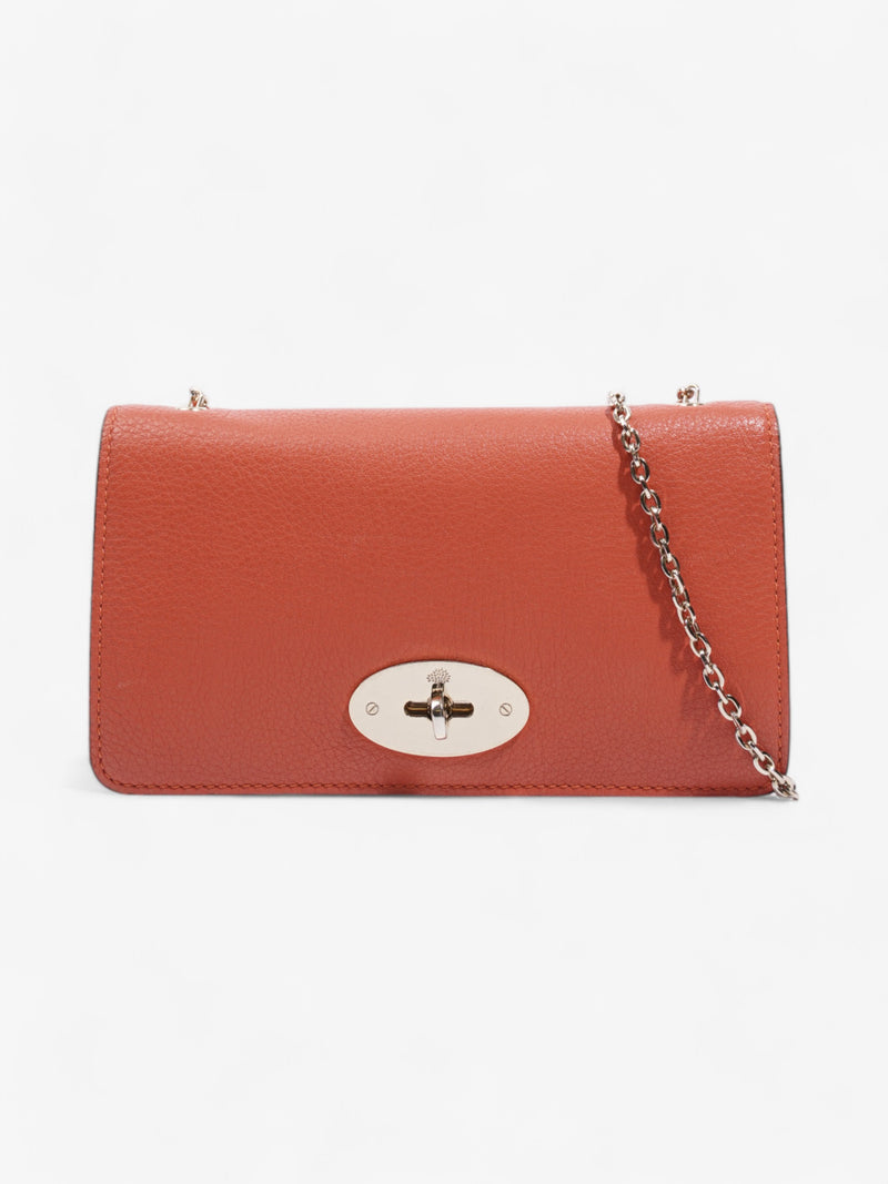  Mulberry Bayswater Clutch Wallet Burnt Orange Grained Leather