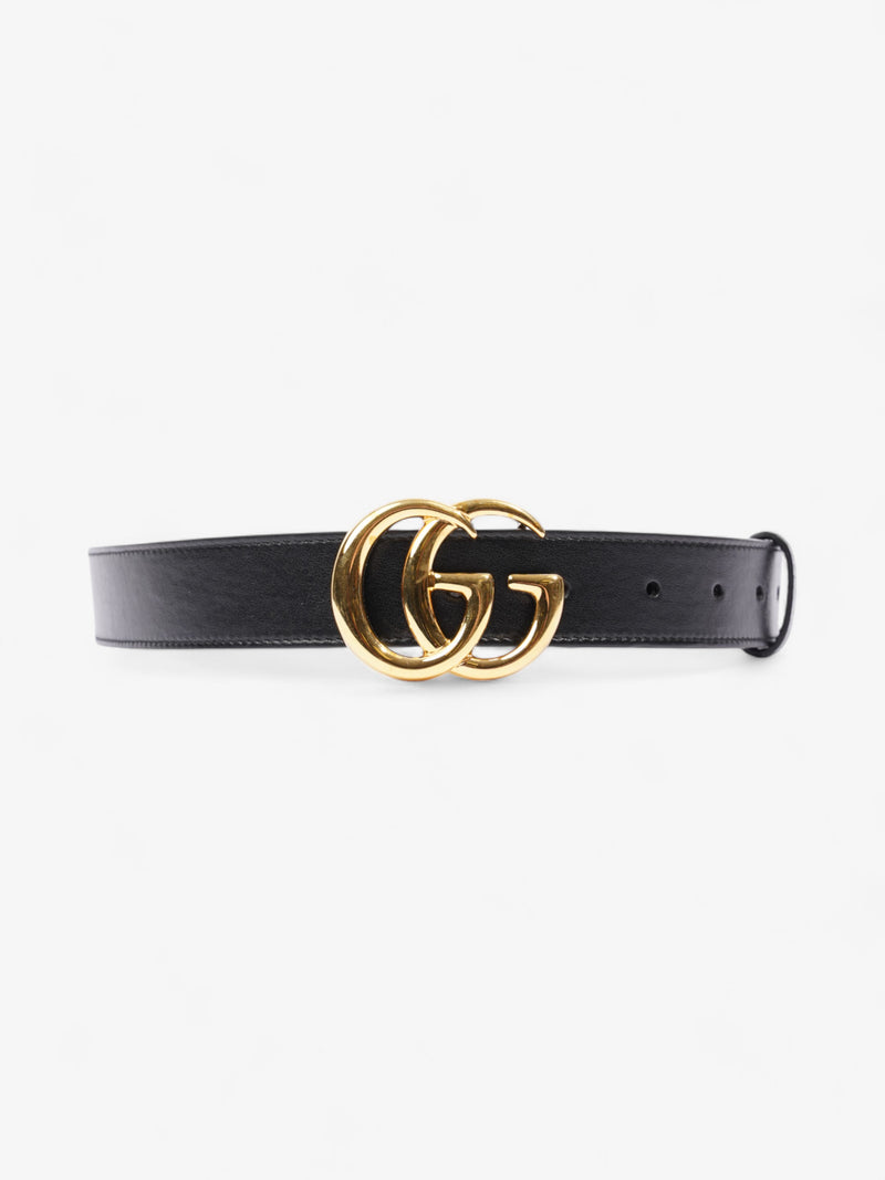  Gucci GG Marmont Belt Black / Gold Leather 80cm / 32