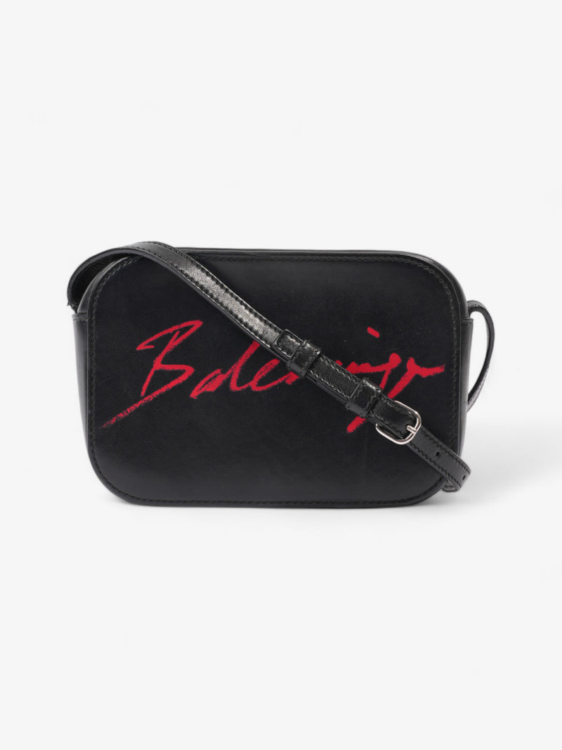  Balenciaga Everday Camera Bag Black / Red Calfskin Leather XS