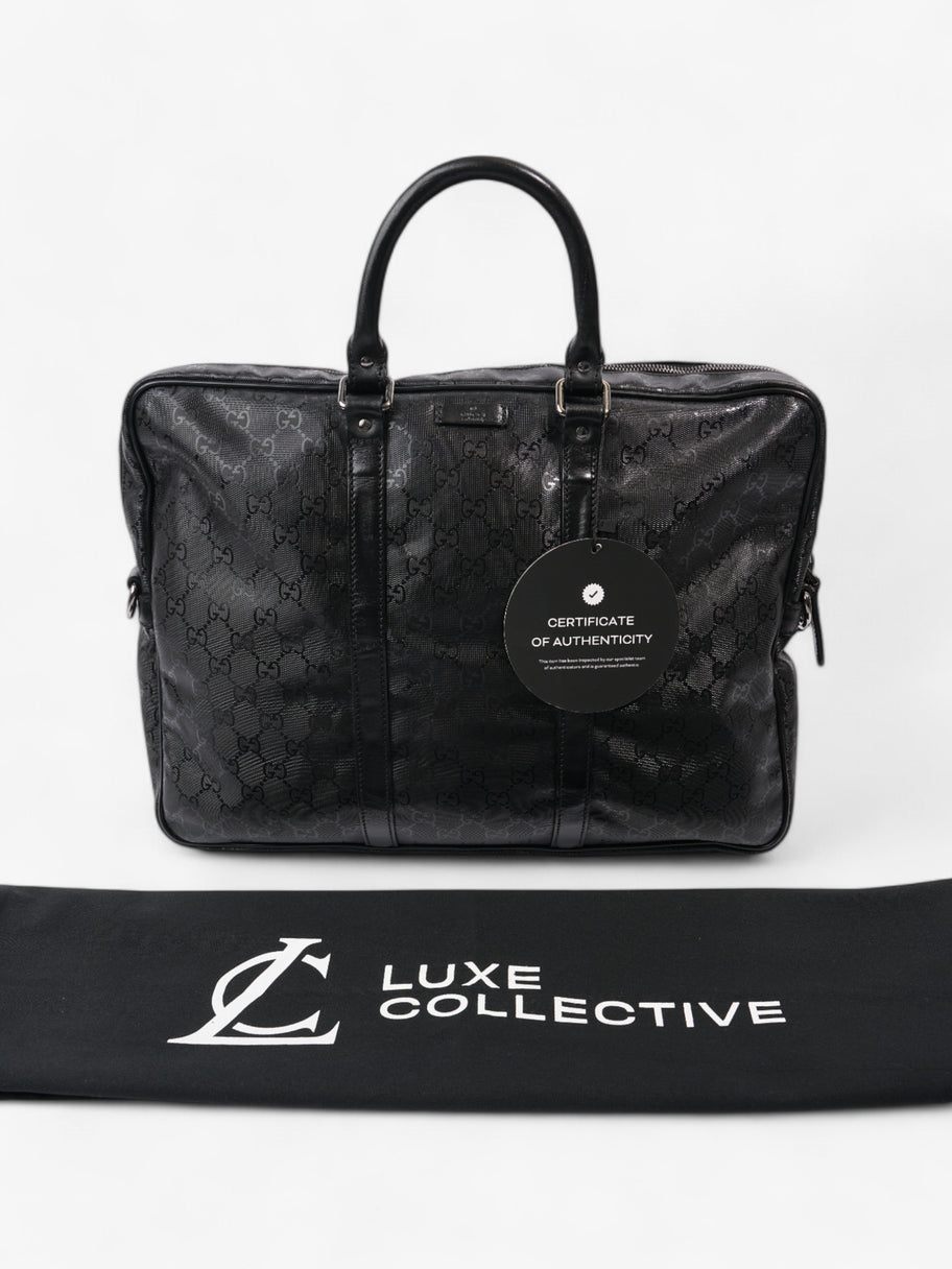 Gucci GG Briefcase GG Supreme Black Canvas Luxe Collective