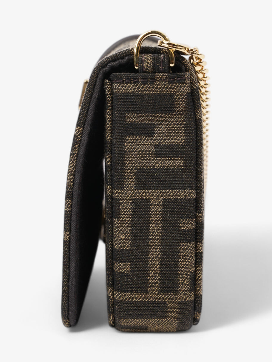 Fendi Fendigraphy Wallet on Chain Tobacco / Brown Fabric Image 4