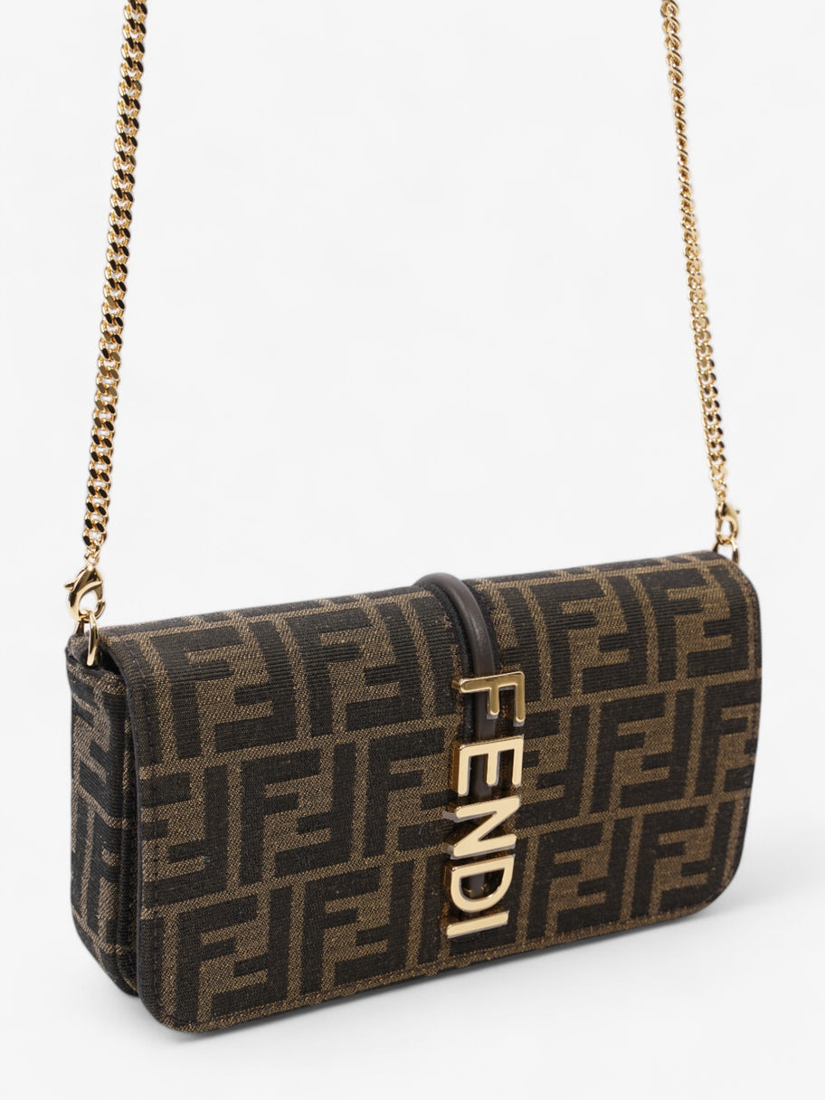 Fendi Fendigraphy Wallet on Chain Tobacco / Brown Fabric Image 8