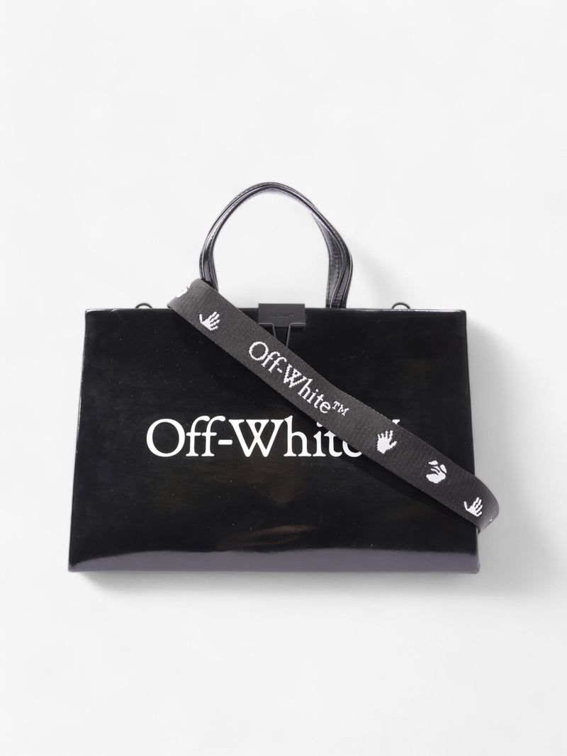  Off White Box Bag Black / White Leather Medium