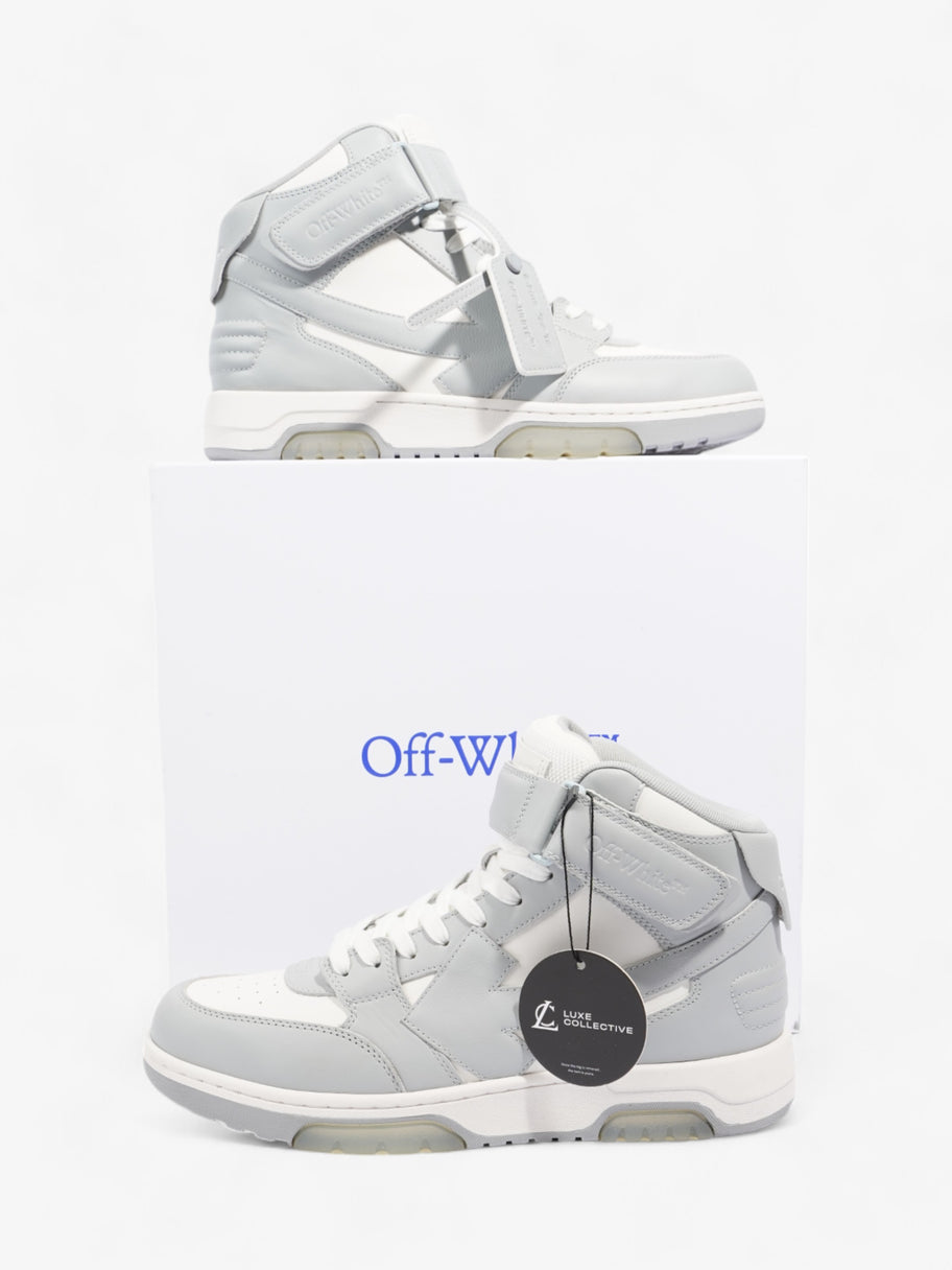 Off White Out of Office Mid Top Sneaker White / Grey Leather EU 43 UK 9 Image 10