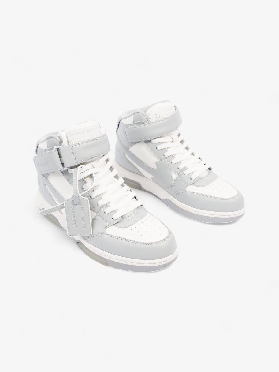 Off White Out of Office Mid Top Sneaker White / Grey Leather EU 43 UK 9 Image 2