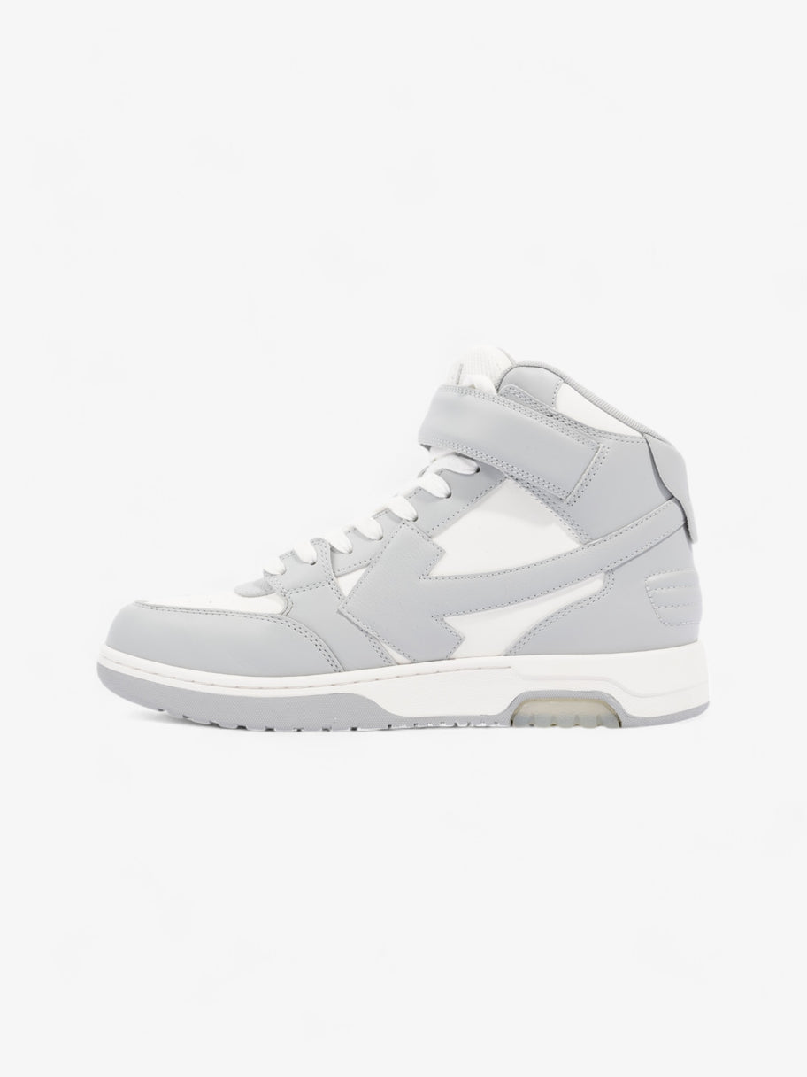 Off White Out of Office Mid Top Sneaker White / Grey Leather EU 43 UK 9 Image 3