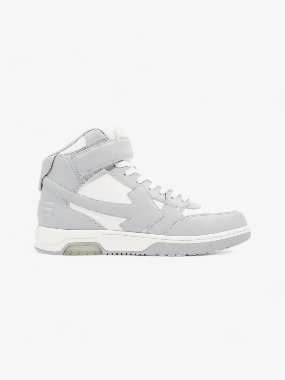 Off White Out of Office Mid Top Sneaker White / Grey Leather EU 43 UK 9 Image 4