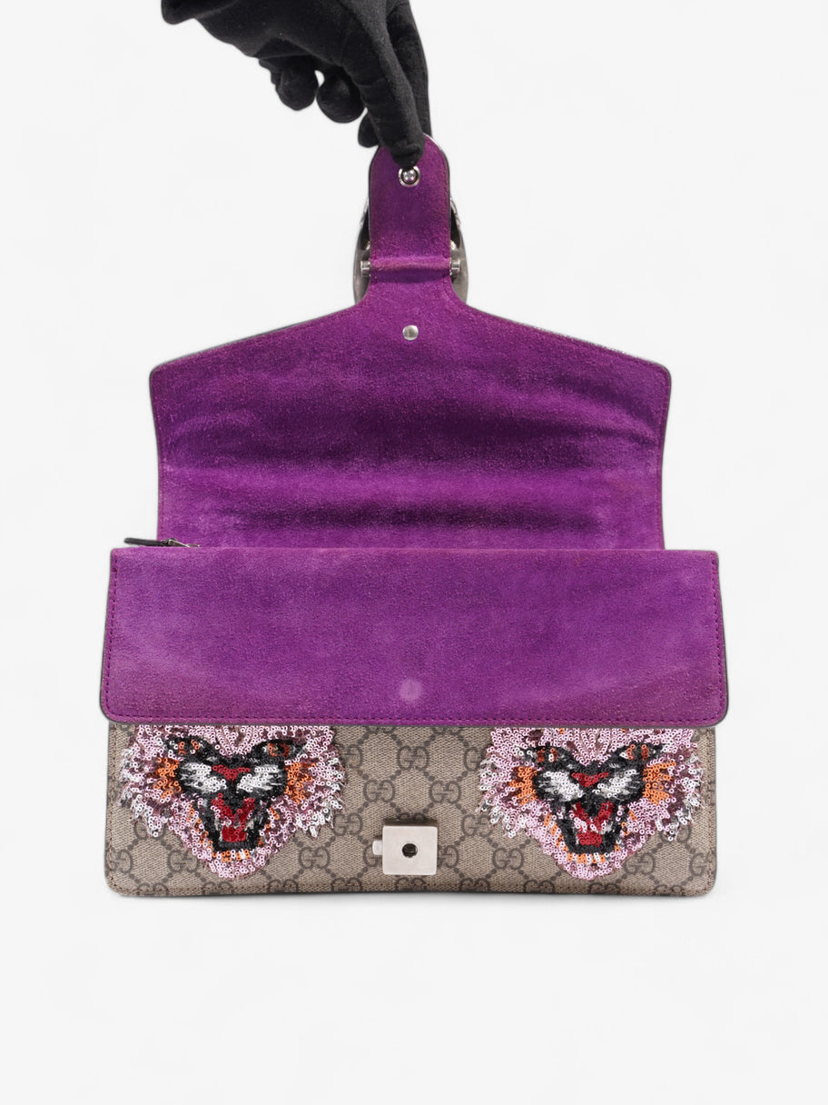 Gucci Embroidered Dionysus GG Supreme / Purple / Red Canvas Small Image 8