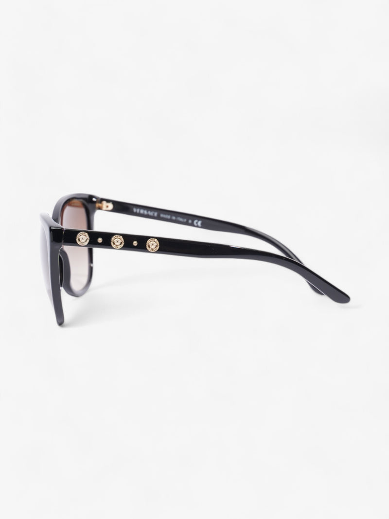  Versace Medusa Detailed Sunglasses Black / Gold Acetate 140mm