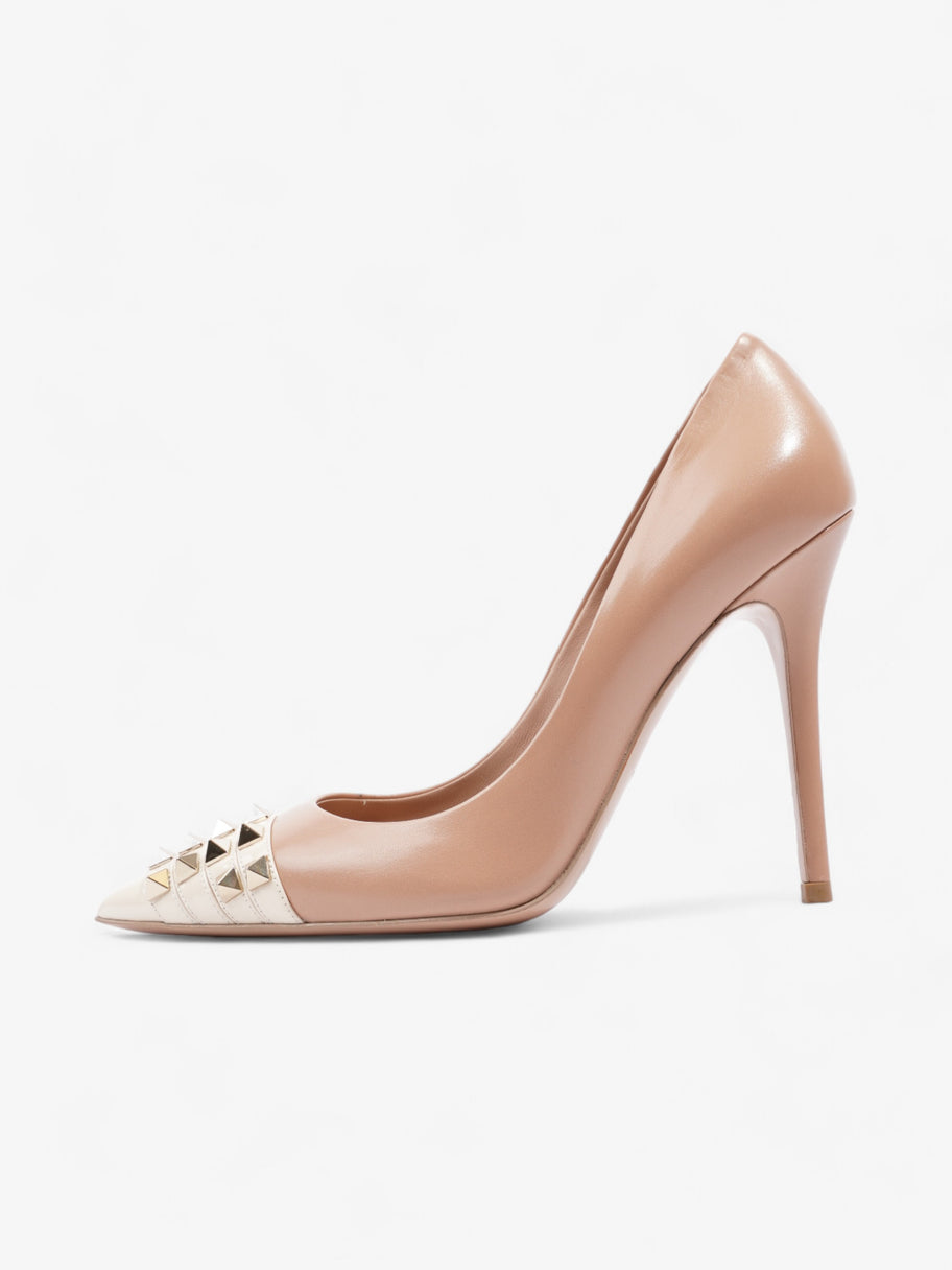 Valentino Rockstud Alcove Heels 110 Nude / White Leather EU 38 UK 5 Image 5