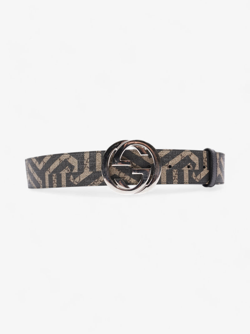  Gucci Interlocking G Wide Belt GG Supreme / Black Canvas 100cm / 40