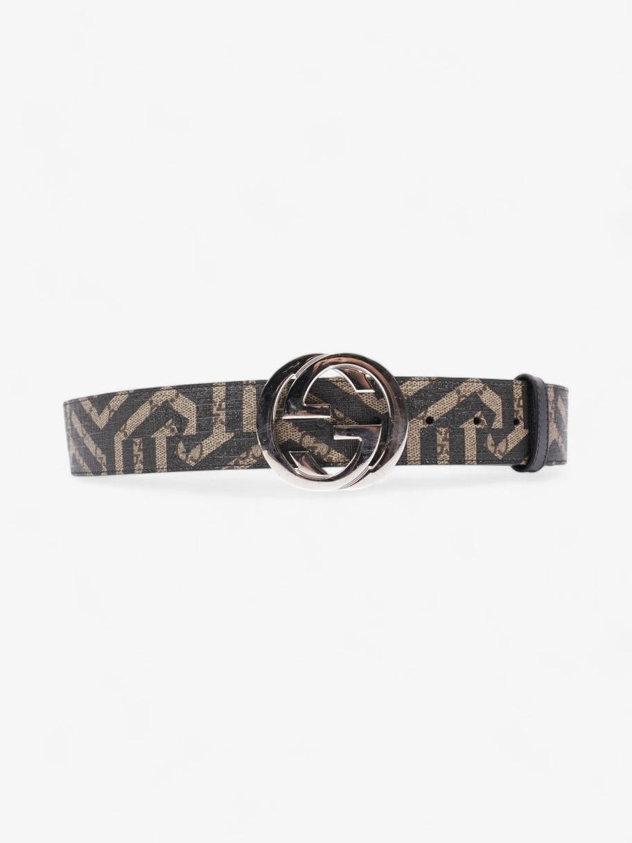 Gucci Interlocking G Wide Belt GG Supreme Black Canvas 100cm 40 Luxe Collective