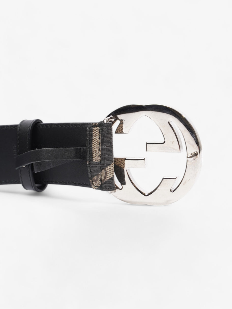 Gucci Interlocking G Wide Belt GG Supreme / Black Canvas 100cm / 40