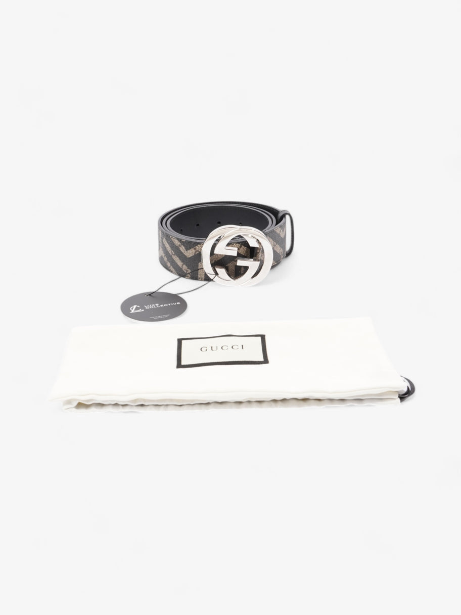 Gucci Interlocking G Wide Belt GG Supreme / Black Canvas 100cm / 40