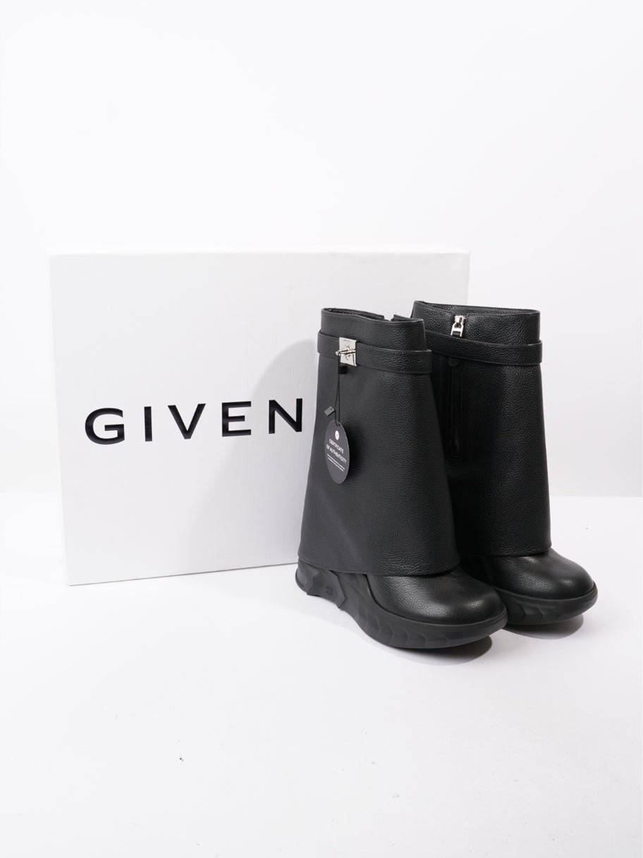 Givenchy Shark Lock Biker Boot Black Leather EU 40 UK 7 Image 10