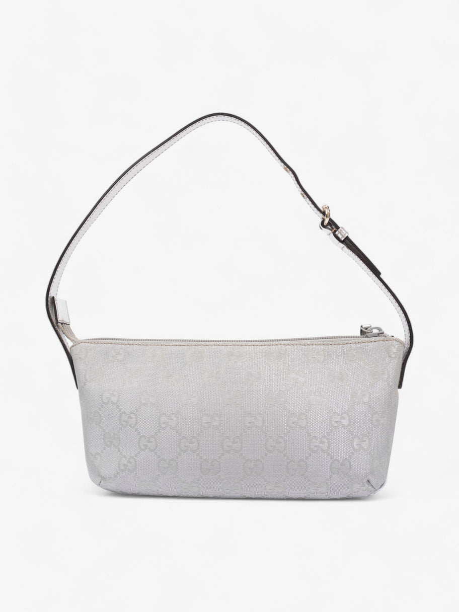 Gucci Boat Pochette Silver / GG Supreme Canvas Image 4