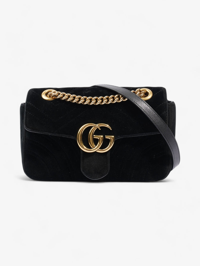  Gucci GG Marmont Black Velvet Mini