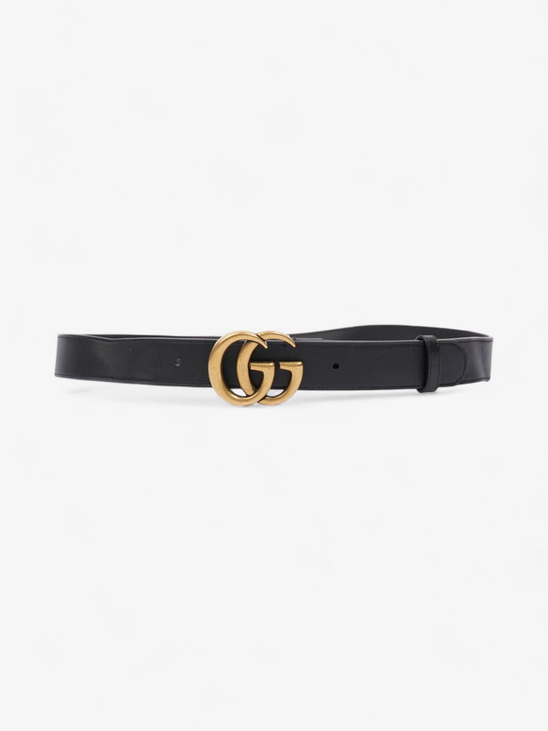  Gucci GG Marmont Belt Black / Gold Leather 85cm / 34