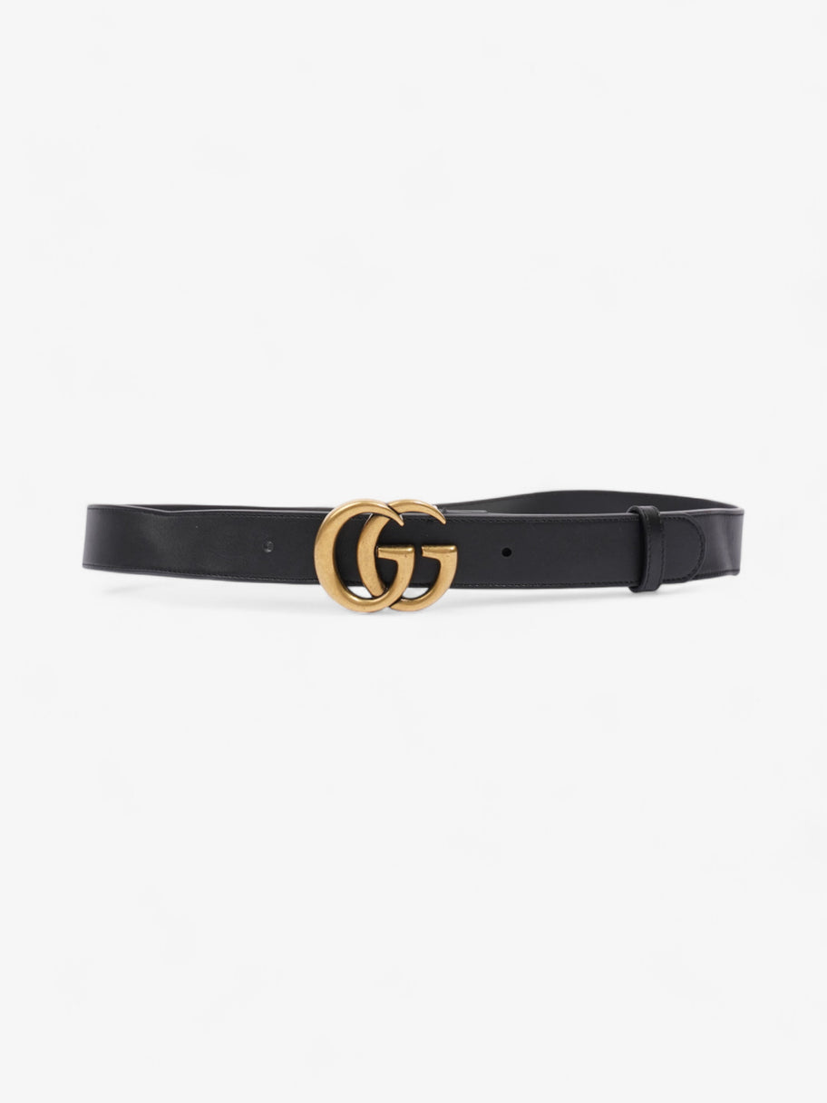 Gucci GG Marmont Belt Black / Gold Leather 85cm / 34