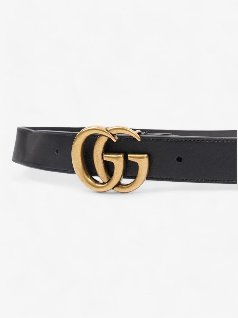  Gucci GG Marmont Belt Black / Gold Leather 85cm / 34