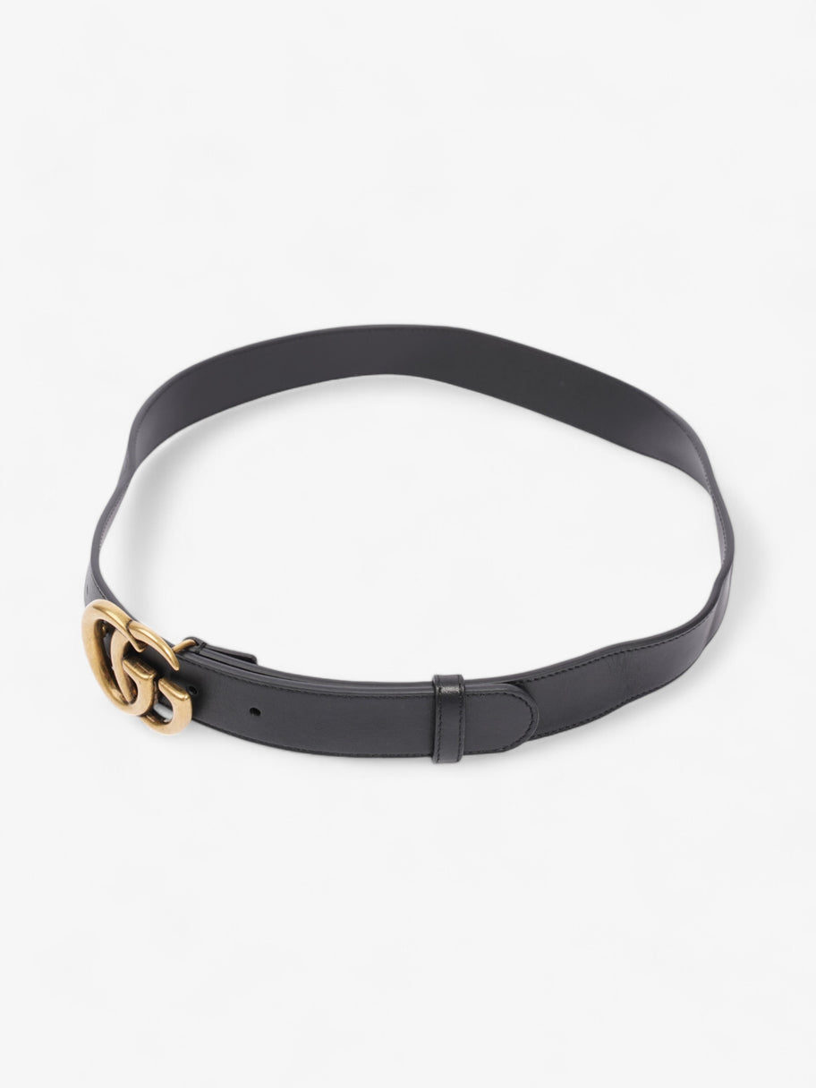 Gucci GG Marmont Belt Black / Gold Leather 85cm / 34