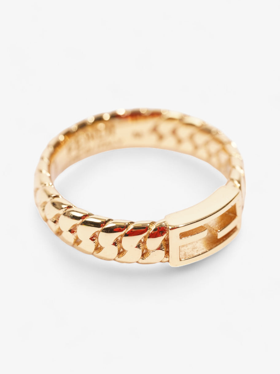 Fendi Baguette Ring Gold Brass Medium (54mm) Image 5