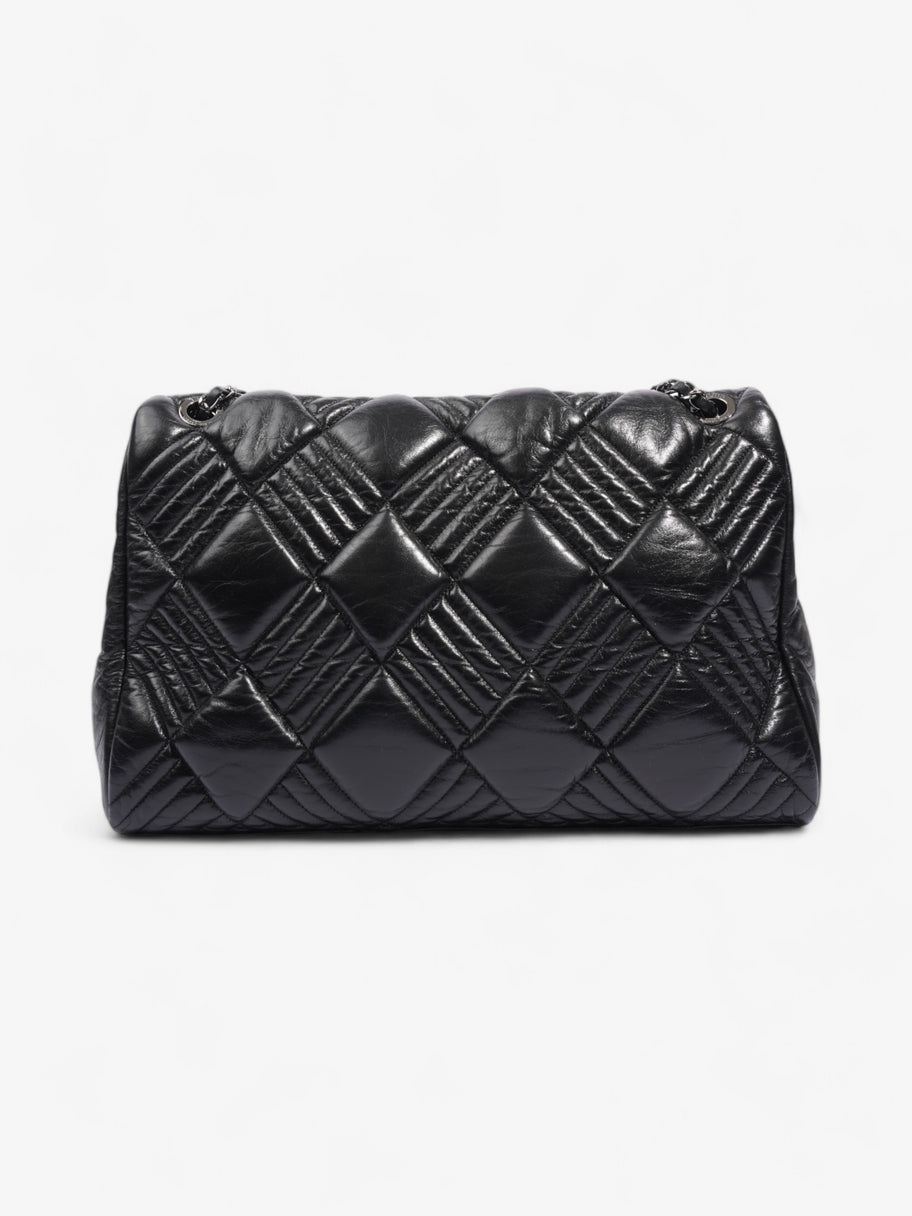 Chanel In and Out Flap Bag Black Lambskin Leather Maxi Image 4