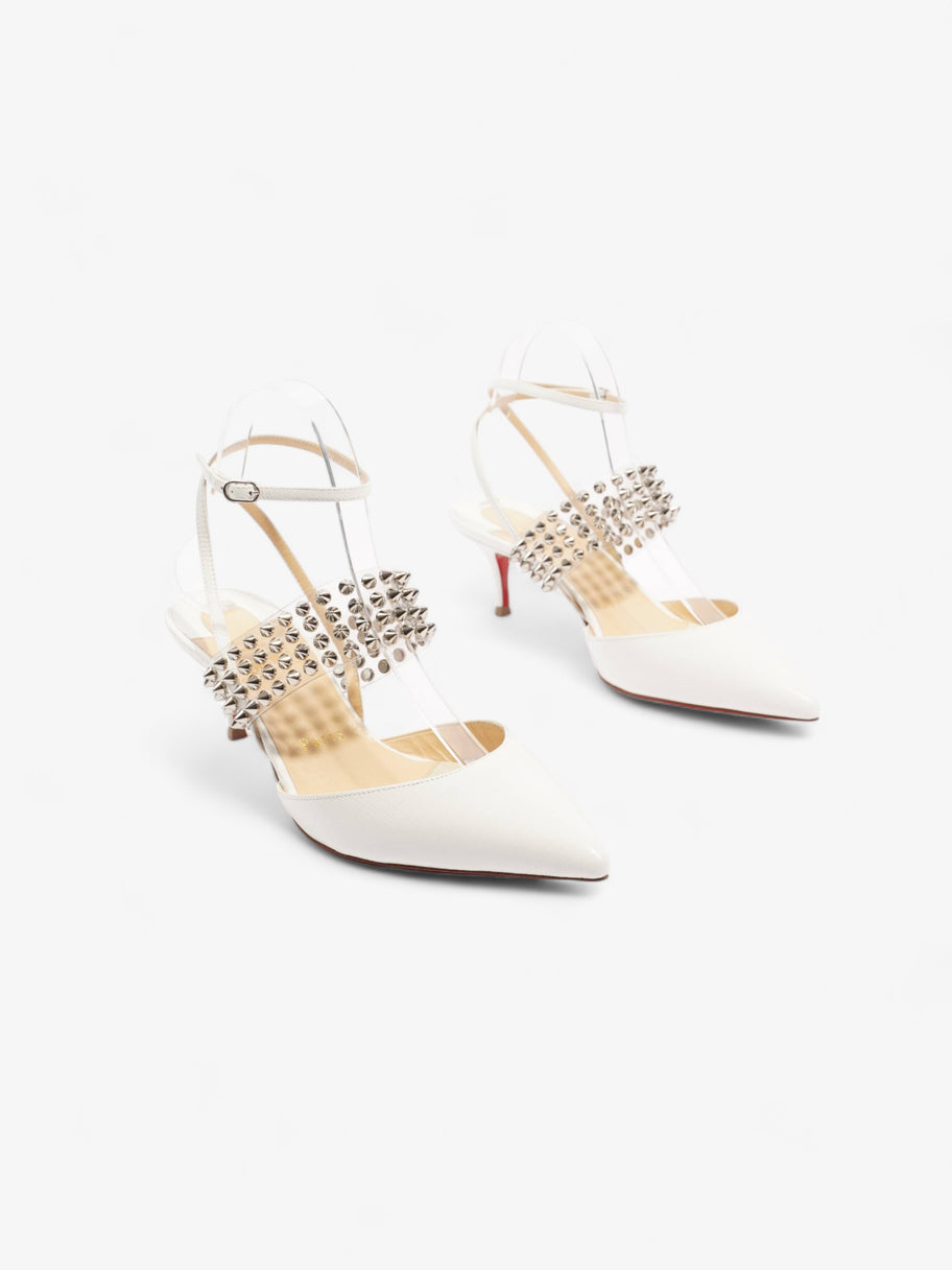 Christian Louboutin Levita 55 55 White / Silver Leather EU 37 UK 4 Image 2