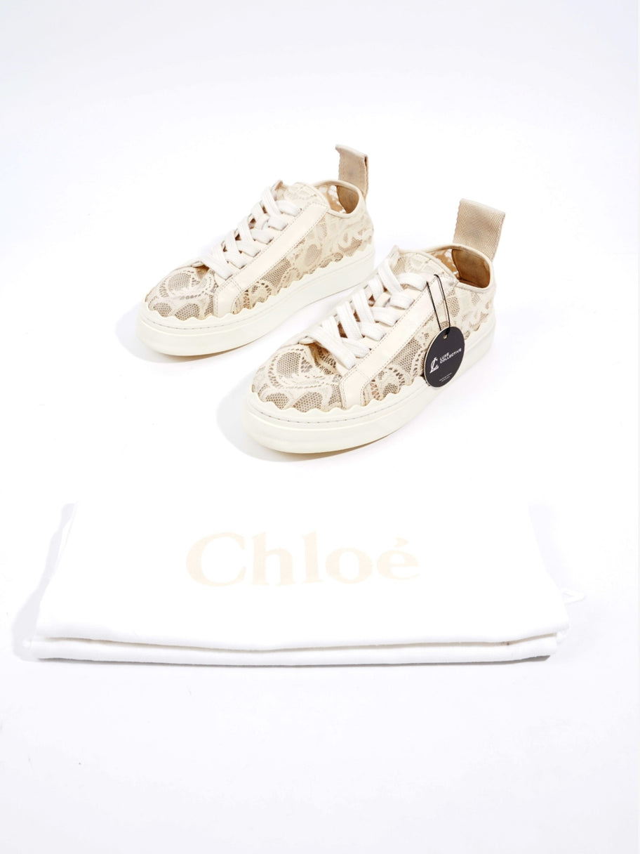 Chloe Lauren Sneakers Cream / Black Lace EU 38 UK 5 Image 10