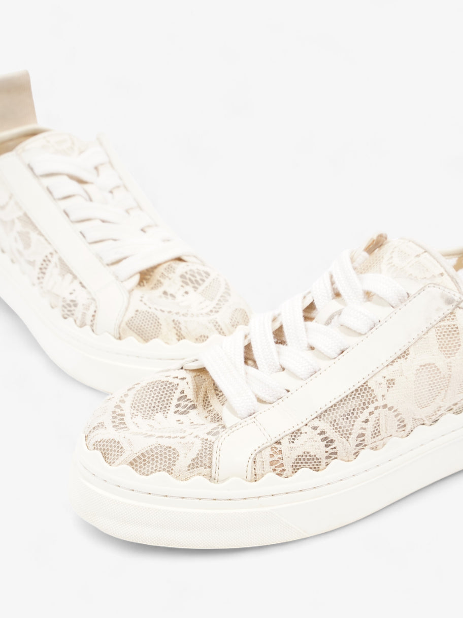 Chloe Lauren Sneakers Cream / Black Lace EU 38 UK 5 Image 9