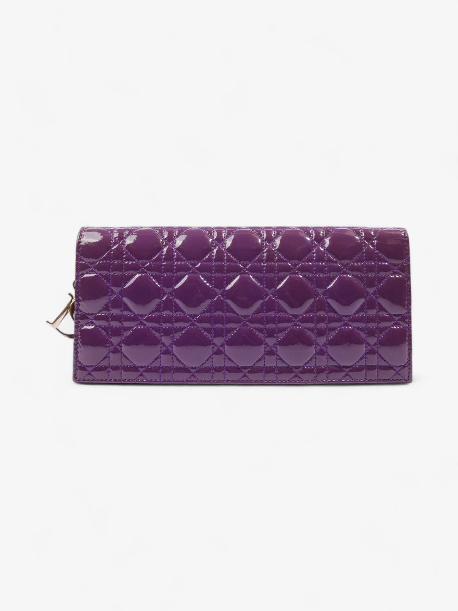 Christian Dior Long Flap Purple Patent Leather Image 4