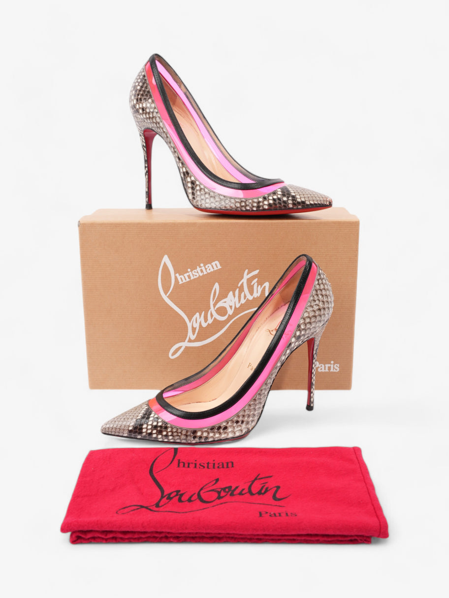 Christian Louboutin Paulina 100mm Python / Neon Pink / Black Python EU 39 UK 6 Image 10