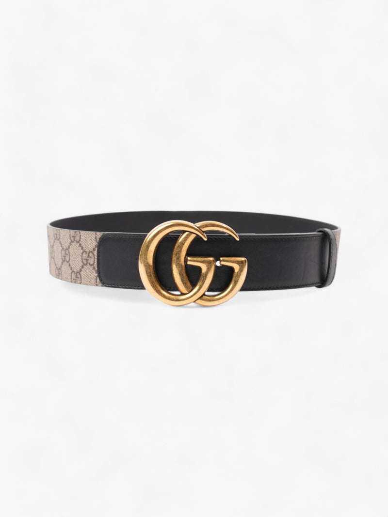  Gucci Double G Belt Beige And Ebony GG Supreme Coated Canvas 80cm 32