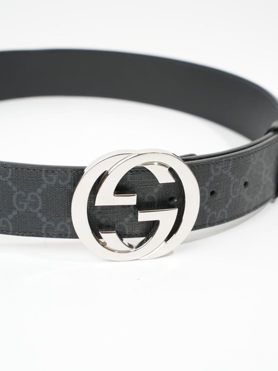 Gucci gg supreme belt black best sale