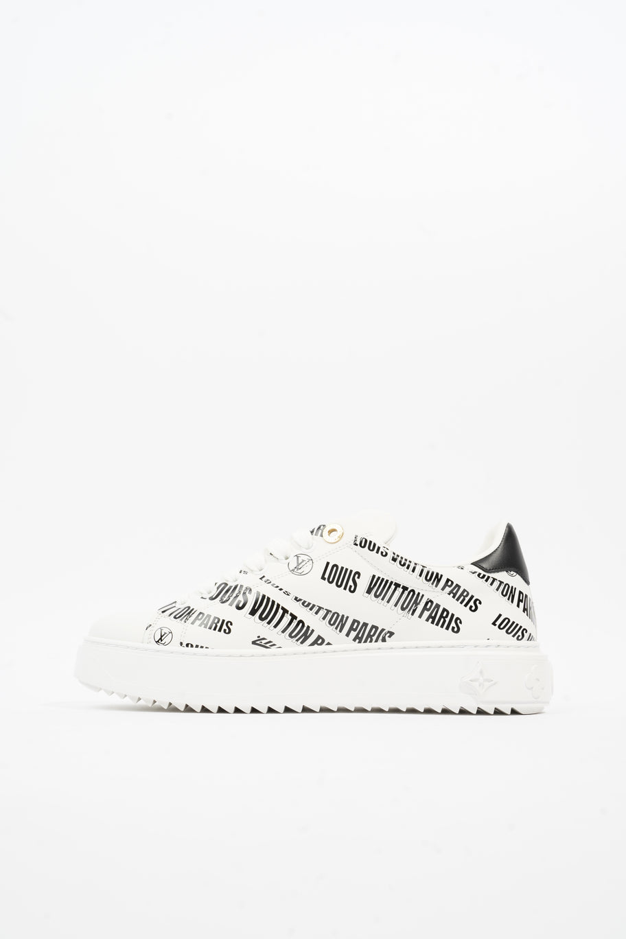 Time Out Sneaker White / Black Logo All Over Leather EU 38.5 UK 5.5 Image 3