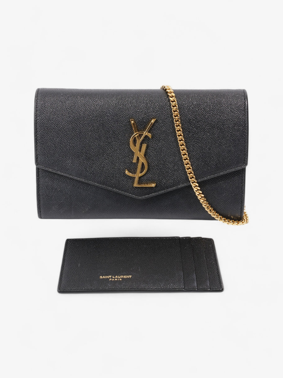 Saint Laurent Envelope Black Grained Leather Image 3