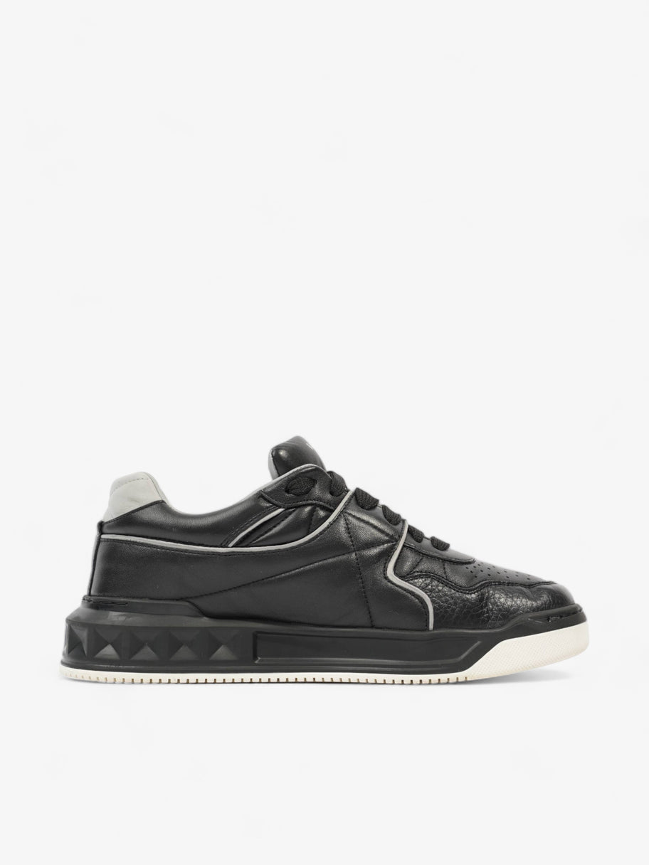 Valentino One Stud Sneakers Black / Grey Leather EU 40 UK 6 Image 4