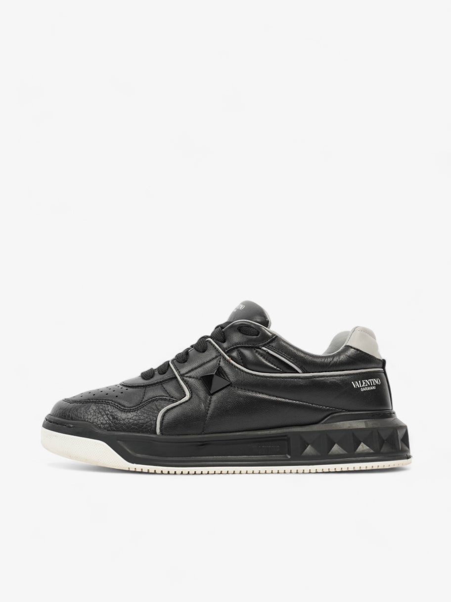 Valentino One Stud Sneakers Black / Grey Leather EU 40 UK 6 Image 5