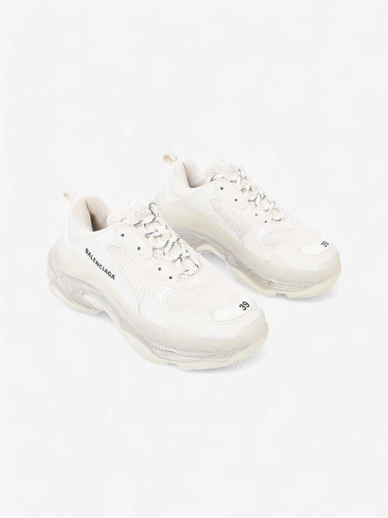  Balenciaga Triple S Clear Sole White Mesh EU 39 UK 6