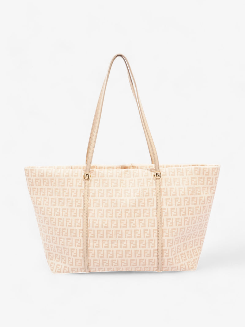  Fendi Zucchino Tote Peach Canvas