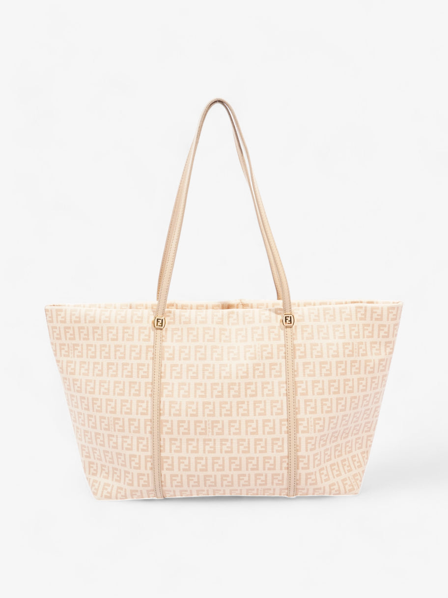 Fendi Zucchino Tote Peach Canvas Image 1