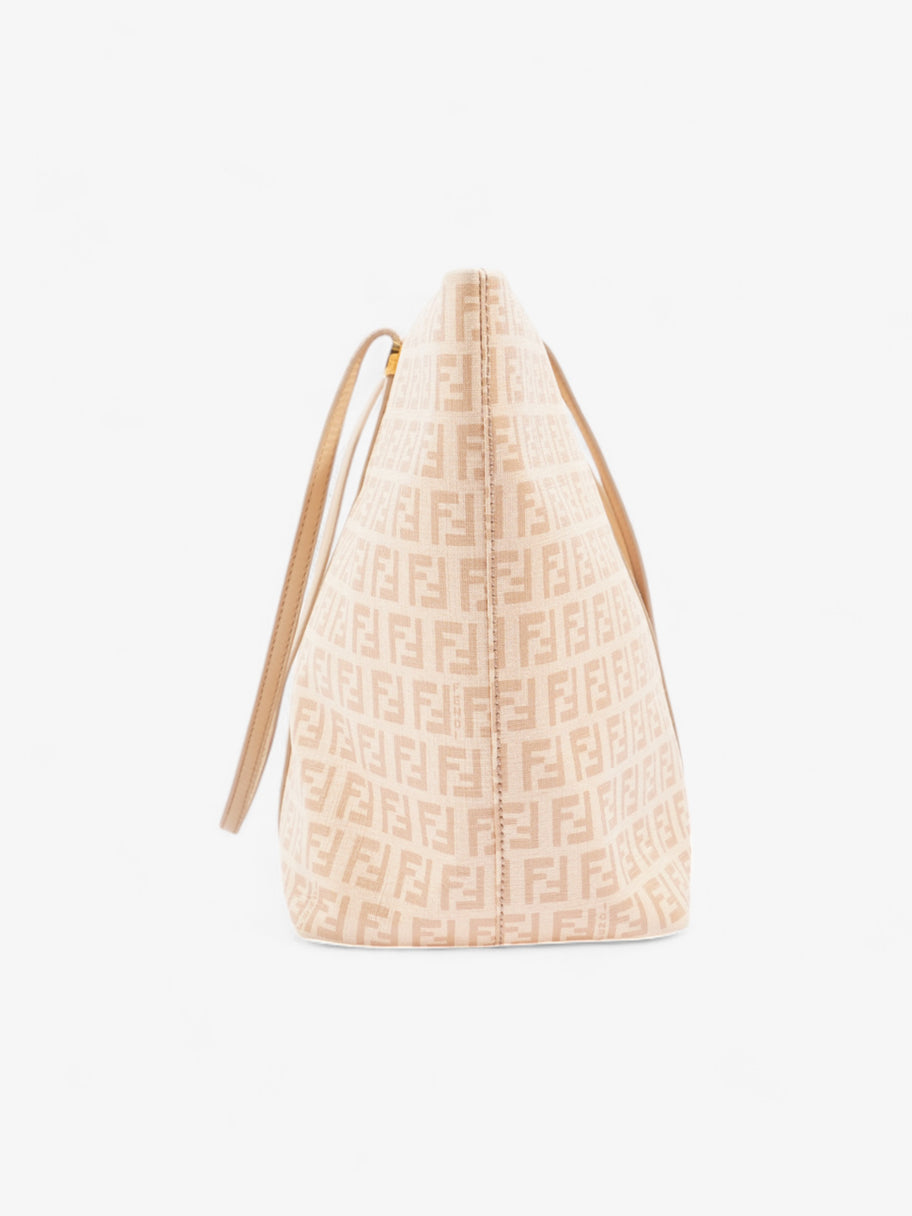 Fendi Zucchino Tote Peach Canvas Image 5