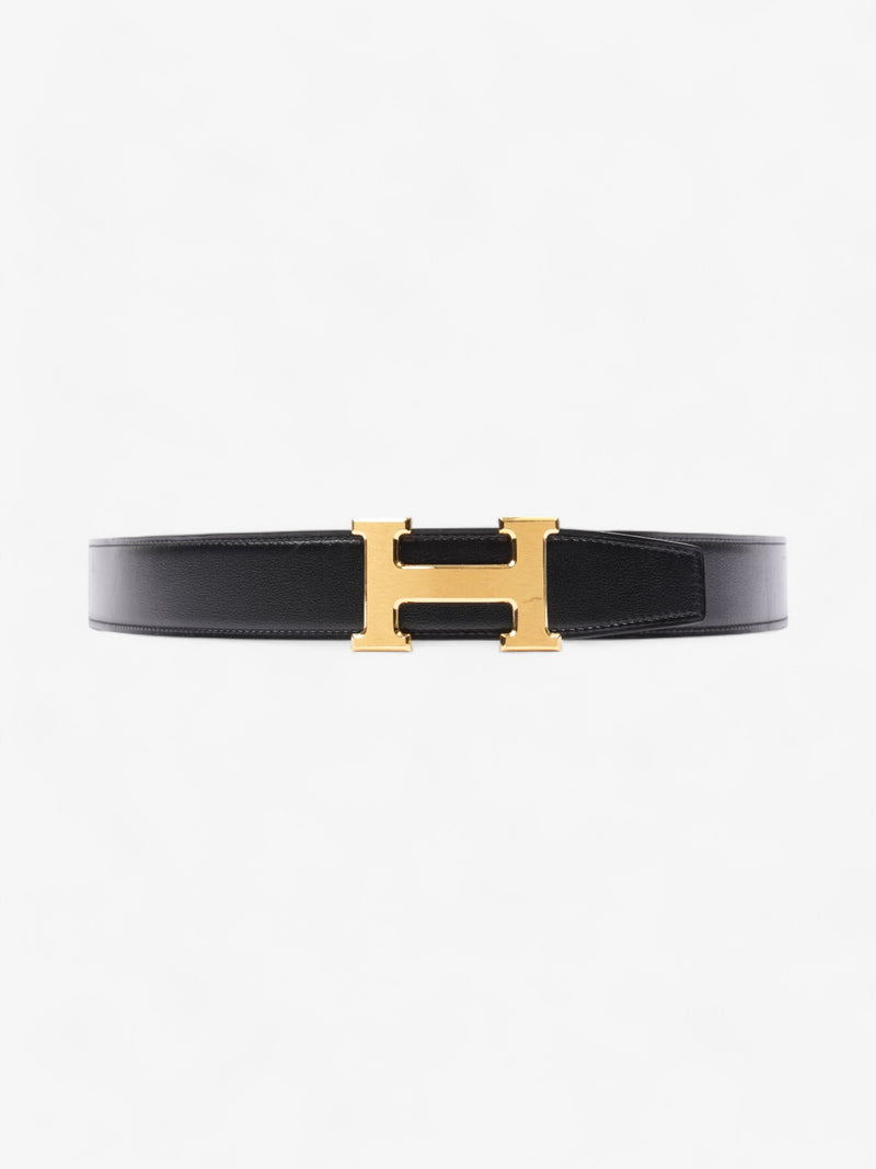  Hermes H Reversible Belt Black / Brown Leather 105cm 42