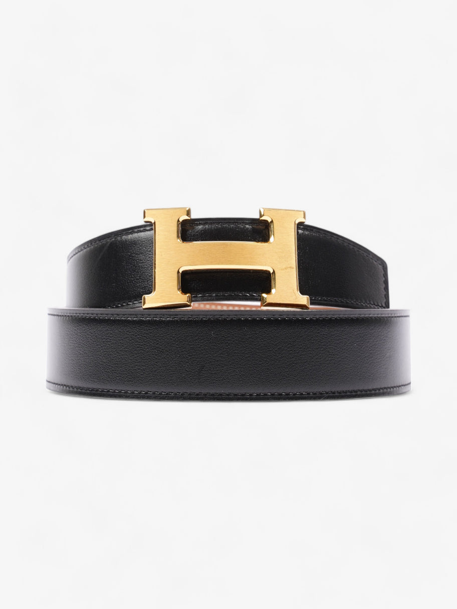 Hermes H Reversible Belt Black / Brown Leather 105cm 42