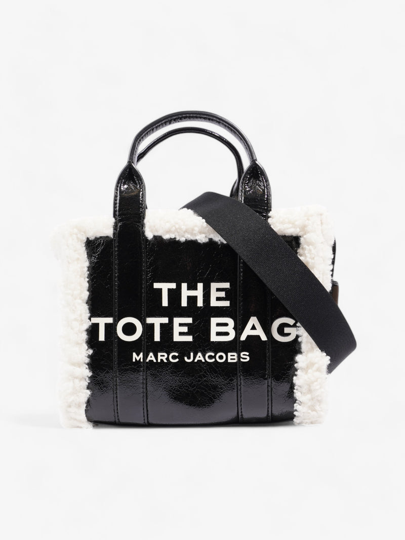  Marc Jacobs The Tote Bag Black / White Calfskin Leather Mini