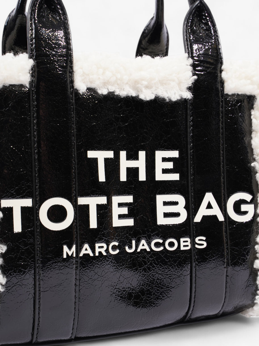 Marc Jacobs The Tote Bag Black / White Calfskin Leather Mini Image 7