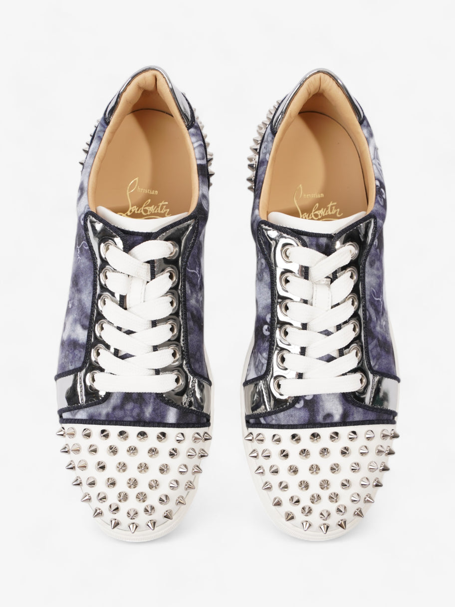 Christian Louboutin Vieira 2 Orlato Flat White / Silver / Blue Denim EU 38 UK 5 Image 8