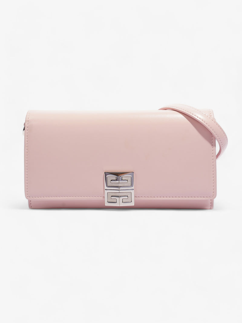  Givenchy 4G Logo Wallet On Chain Blush Pink Leather