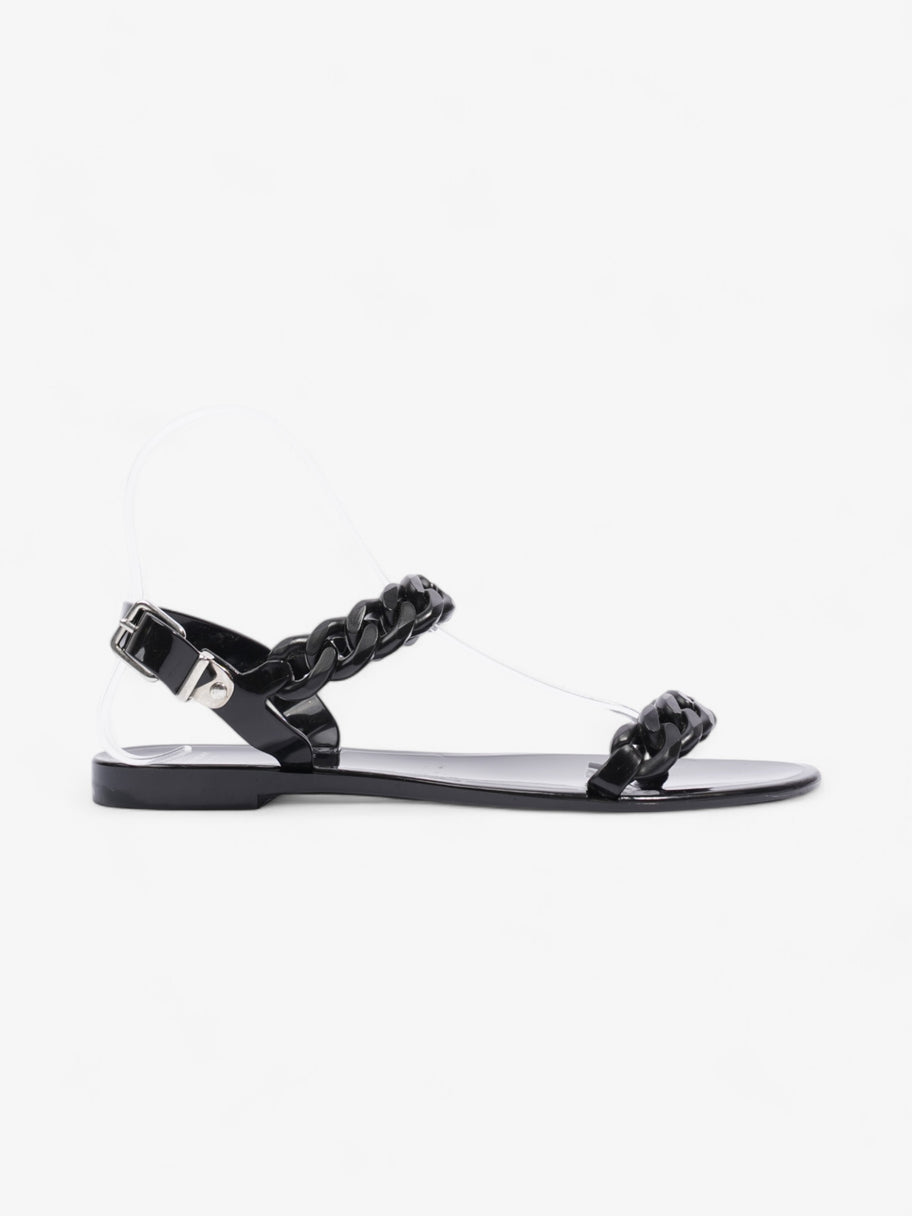 Givenchy Jelly Chain Flat Sandals Black PVC EU 39 UK 6 Image 1